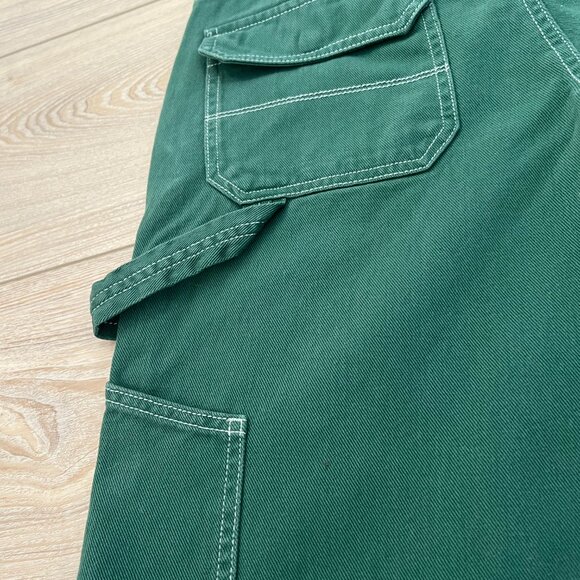 🌷Garage-  Dani Carpenter pants / Straight Cargo Denim Jeans Bright Green … - Picture 11 of 15